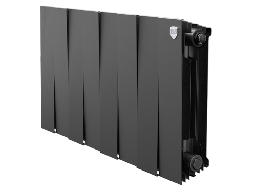Биметаллический радиатор отопления  Royal Thermo Pianoforte 300 8 Секций Noir Sable